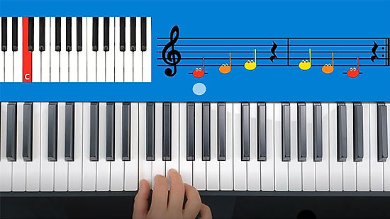 Piano:  Lesson 3 (Play CDE, EDC)